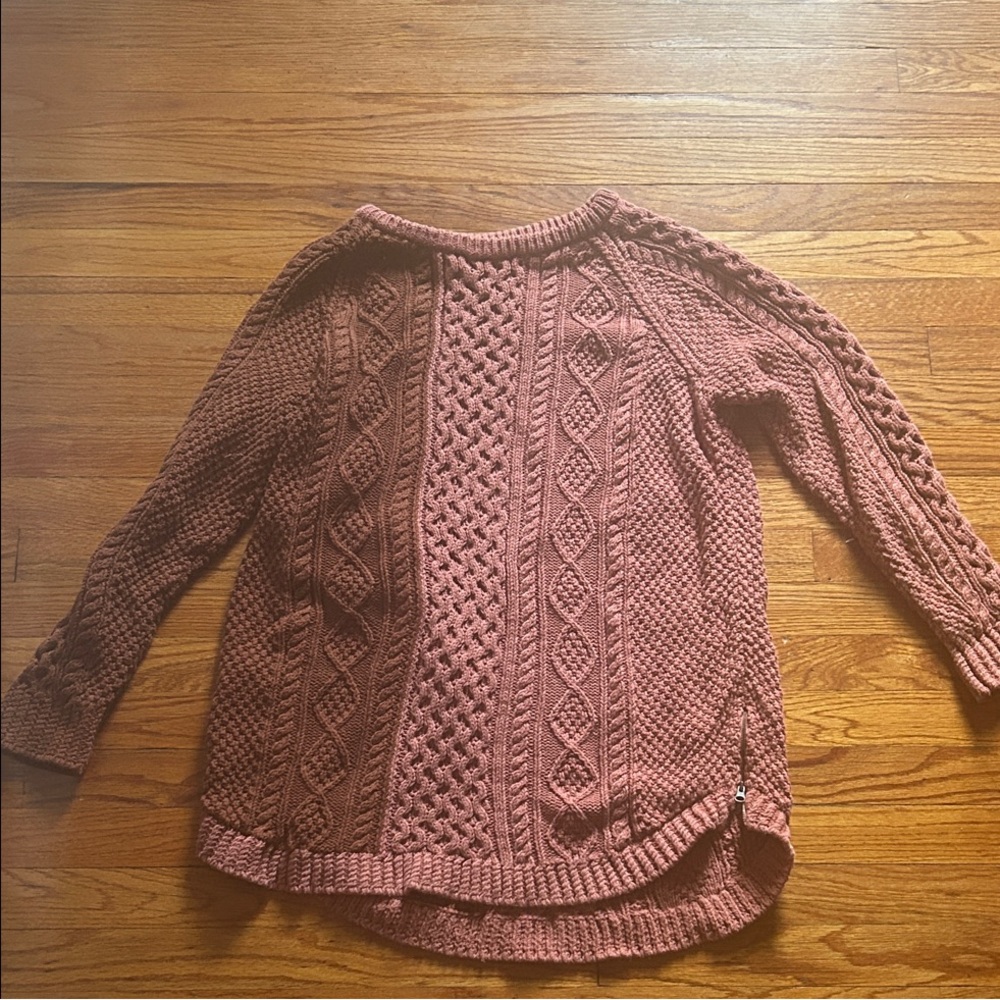 Llbean signature heavy knit tunic sweater